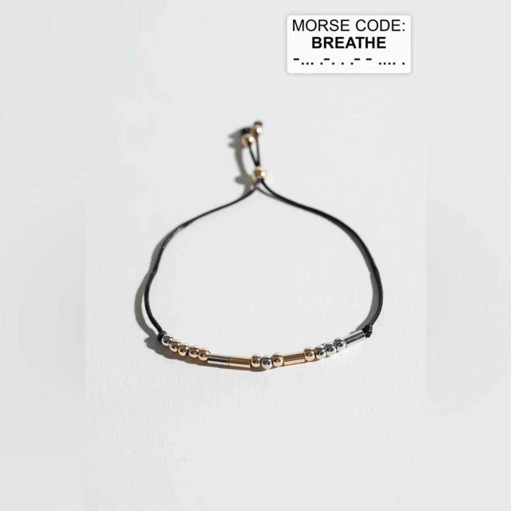 🍒 2/$20 - Morse Code - Breathe Bracelet